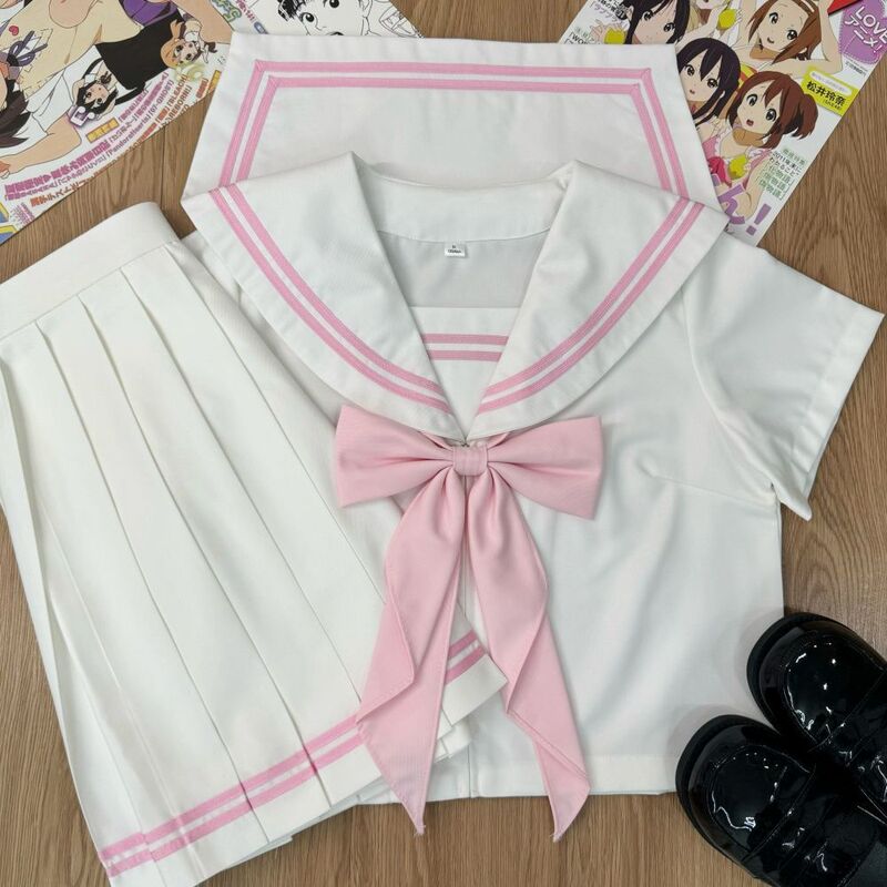 现货批发 正版原创jk制服学院风水手服可爱基础款双子百褶裙套装|undefined