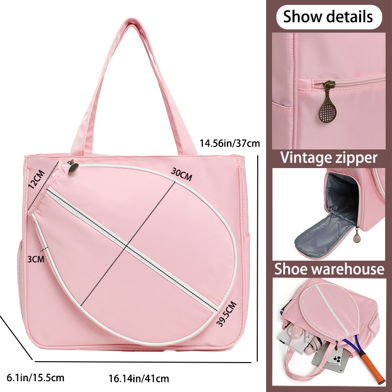 Bolsa de tenis de alto valor para mujeres venta en caliente transfronteriza zapatos independientes bolsas de pelota portátiles de gran capacidad bolsas de bádminton de hombro image 1