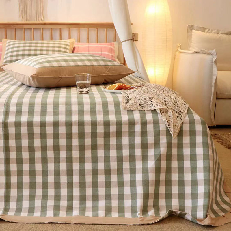 summer The old coarse cloth mat Three Japanese thickening pure cotton air conditioner Mat Cotton sheet washing fold