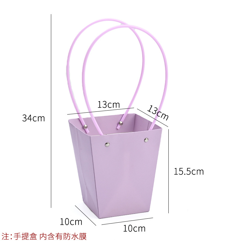 Bolso especial transfronterizo para flores, descuento al por mayor, bolsa trapezoidal de papel kraft impermeable, bolsa de embalaje de regalo, bolsa de ramo