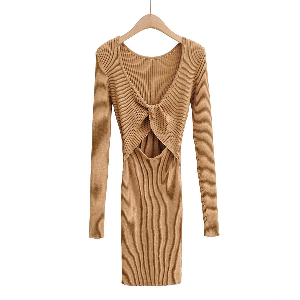 Sexy elastic knitted dress