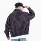 Lanhai Men's 2025 Autumn and Winter New Entry Luxury High Product M-Series Light Board Classic Wine Red Long Sleeve Plaid Jacket Coat