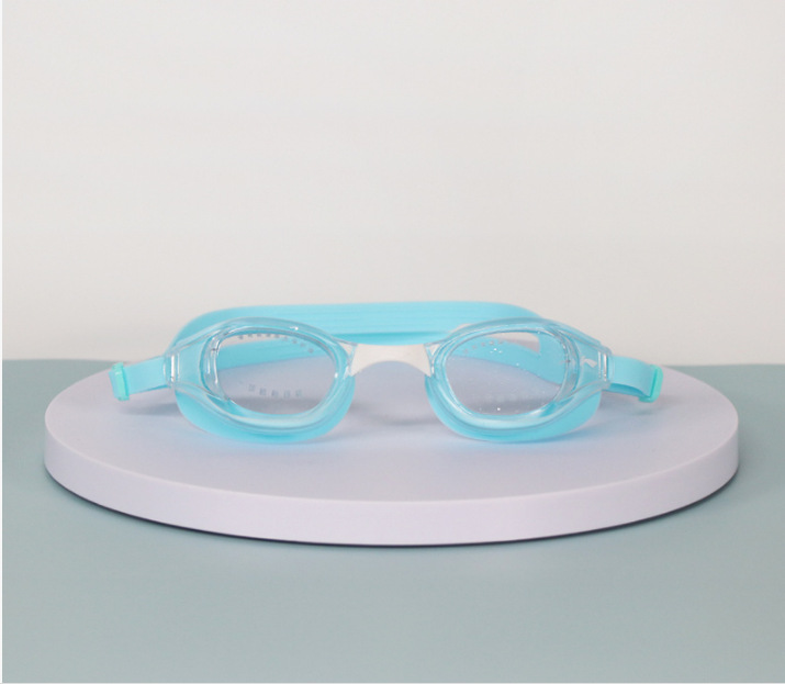 아쿠아 블루 플랫 수영 고글