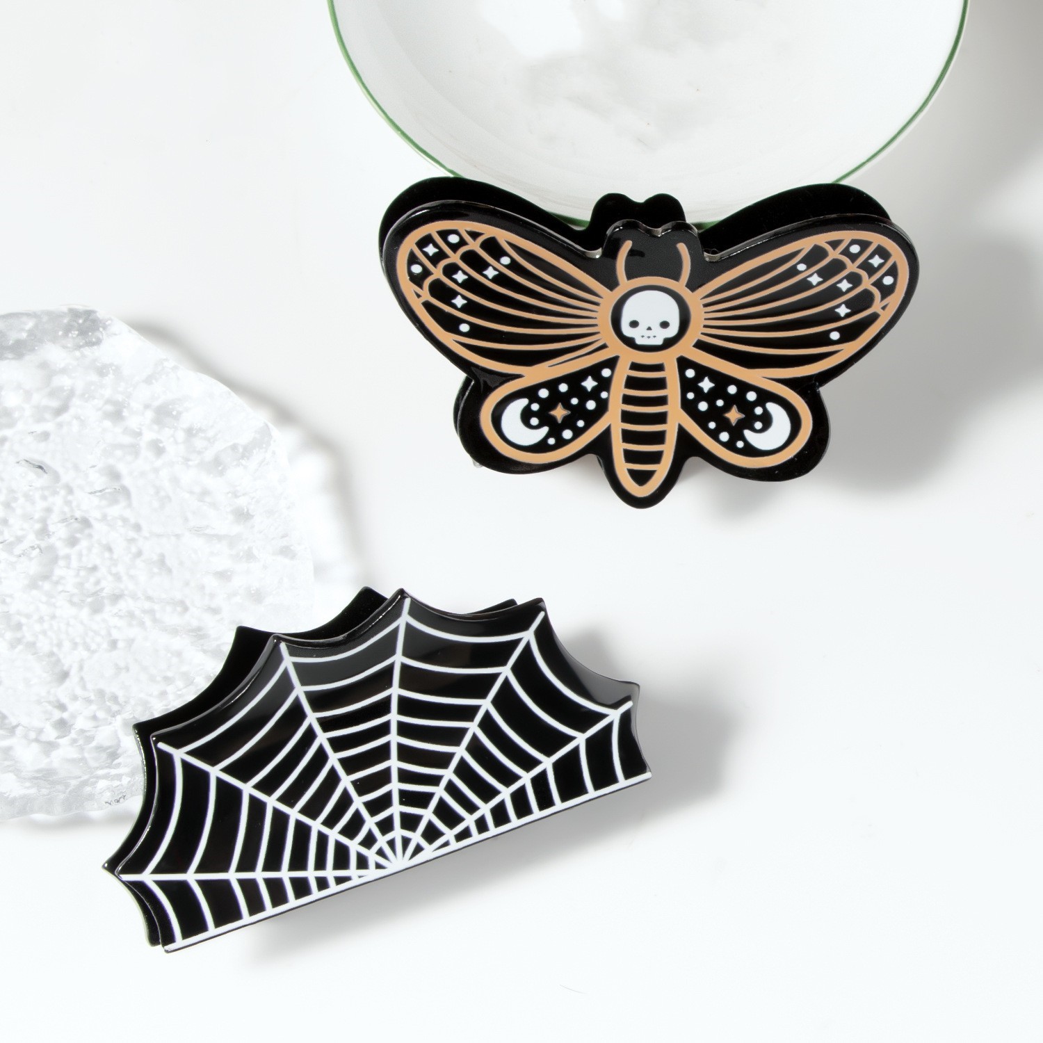 50g Weight Hair Claws Hair Accessories Type Halloween Women's Spider Web Bat Butterfly Arylic Hair Claws
