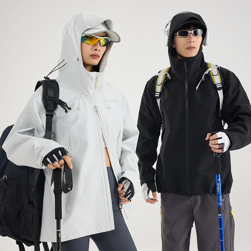 Professional-Grade High-End Hard-Shell Jacket for Men and Women, Spring and Summer New Outdoor Single-Layer Three-Proof Outdoor Windproof and Waterproof Professional-Grade High-End Hard-Shell Jacket for Men and Women, Spring and Summer New Outdoor Single-Layer Three-Proof Outdoor Windproof and Waterproof