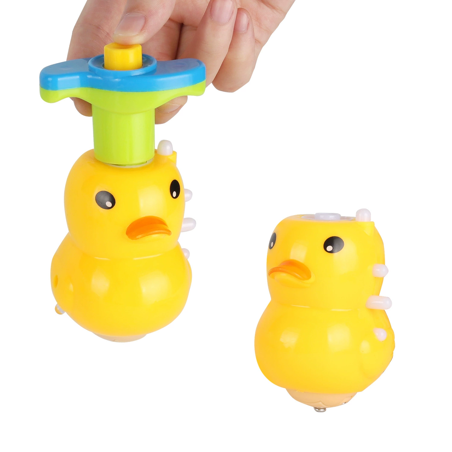 Музыкальная вращающаяся игрушка-юла, мигающая игрушка, утка, 3–6 лет
