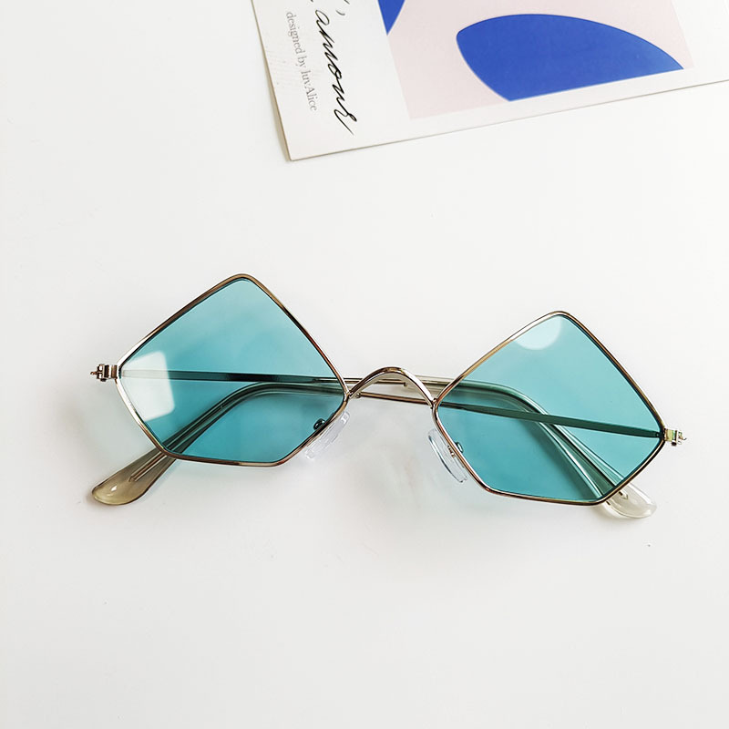 Retro Style Small Polygon Metal Frame Children Sunglasses display picture 5