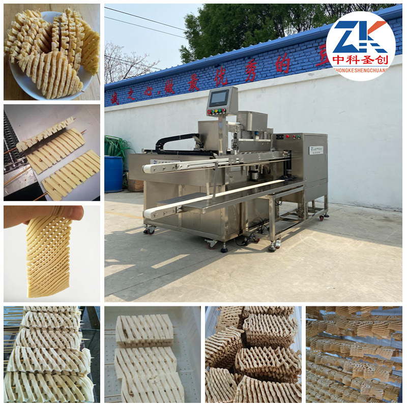 全自动切花机 不锈钢兰花干豆腐串机  多功能自动兰花干机