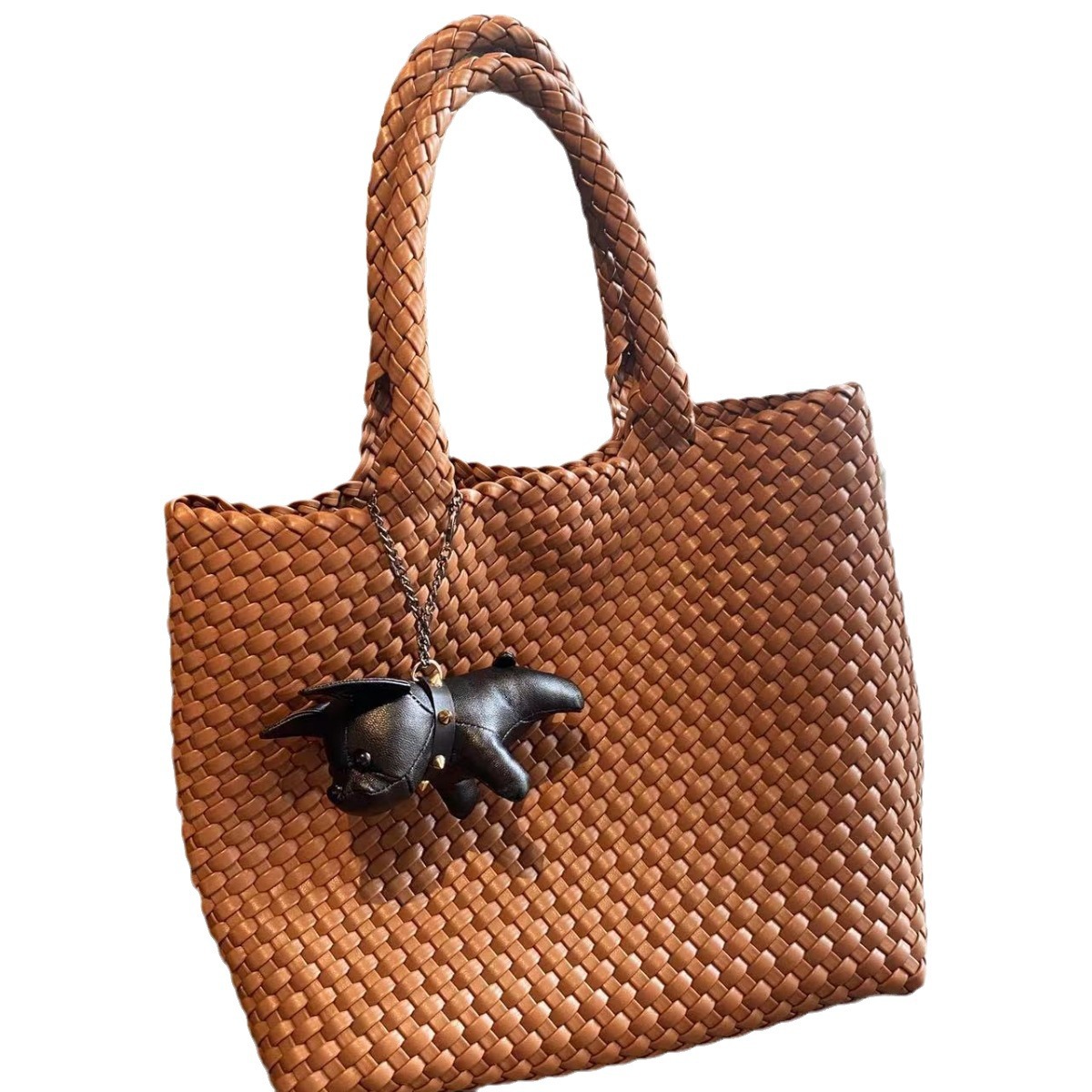 Borsa a spalla intrecciata grande per donna borsa a mano versatile_voghion.com