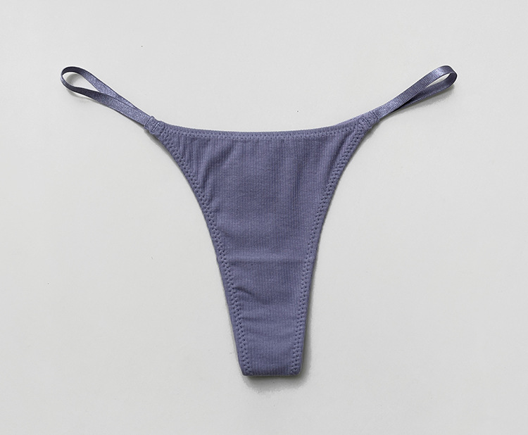 42g Weight Low Waist Panties Waist Thong Panties Style Panties Lingerie Type Cotton Fabric Type 3 PCS/Package Quantity Solid Color Pattern Autumn Season Women's Gender Casual, Lady, Streetwear Style Solid Color Low Waist Thong Panties 4