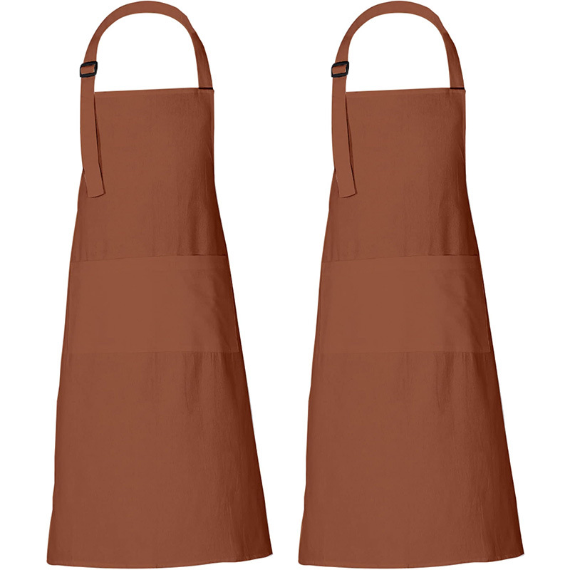 Transfronterizo Amazon alarga delantal logotipo personalizado poliéster cintura camarero ropa de trabajo cocina hogar delantal