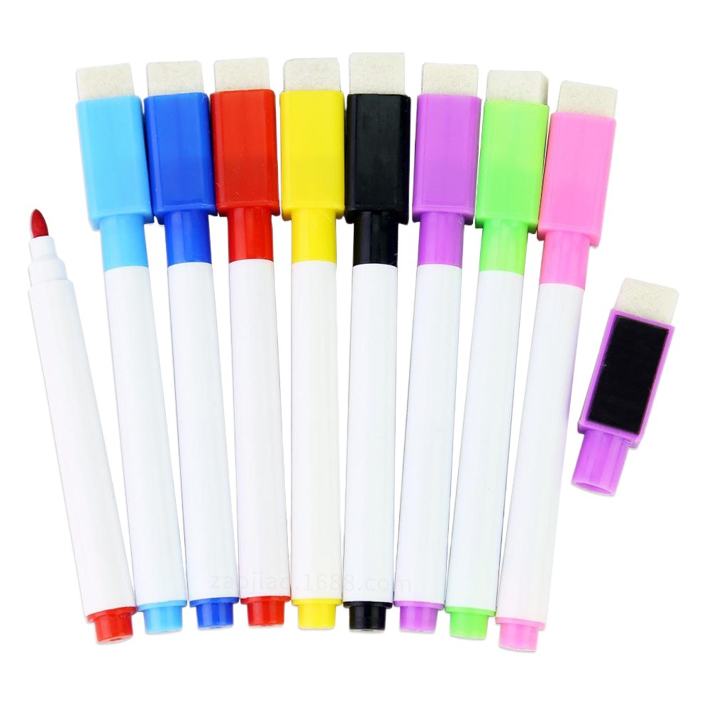 Factory Direct Sales Whiteboard Pens Magnetic Erasable Pens Colorful Black Core Teacher Writing Pens Watercolor Pens Eco-Friendly Children's Drawing Pens