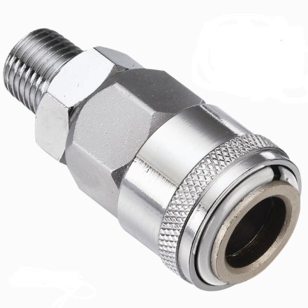 供应日式自锁快速接头（三合一直插式）铁镀铬