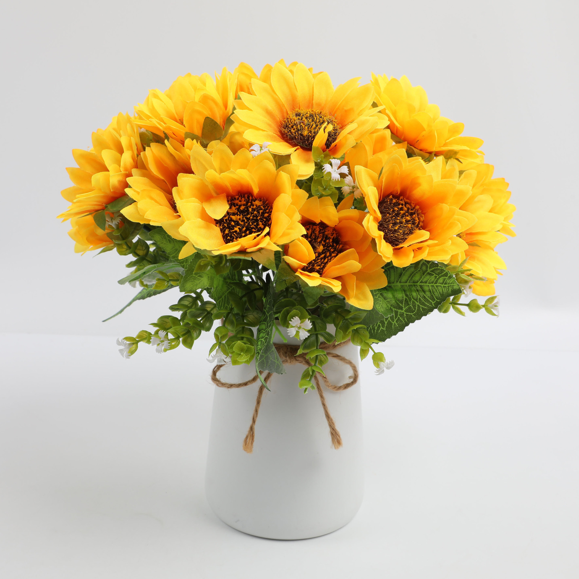 Sunflower bouquet artificial flower silk flower sunflower decoration living room home small ornaments decoration wholesale