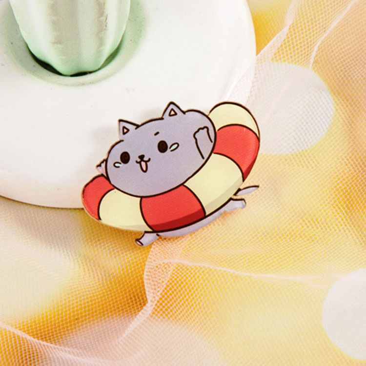 日韓ins風子猫かわいいアニメブローチ筆袋バッグストラップ創意アクリルバッジアクセサリー女|undefined
