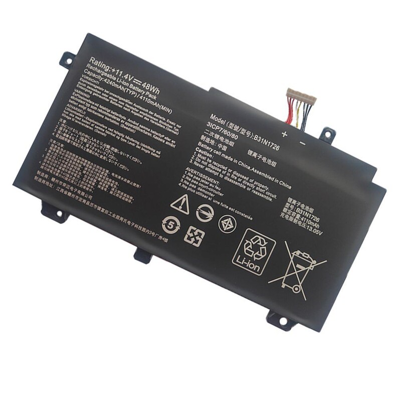 Brand New Battery B31N1726 Suitable for Asus Flying Fortress 7Th Generation Fx86 Fx80G Fx95Gt/D Brand New Battery B31N1726 Suitable for Asus Flying Fortress 7Th Generation Fx86 Fx80G Fx95Gt/D