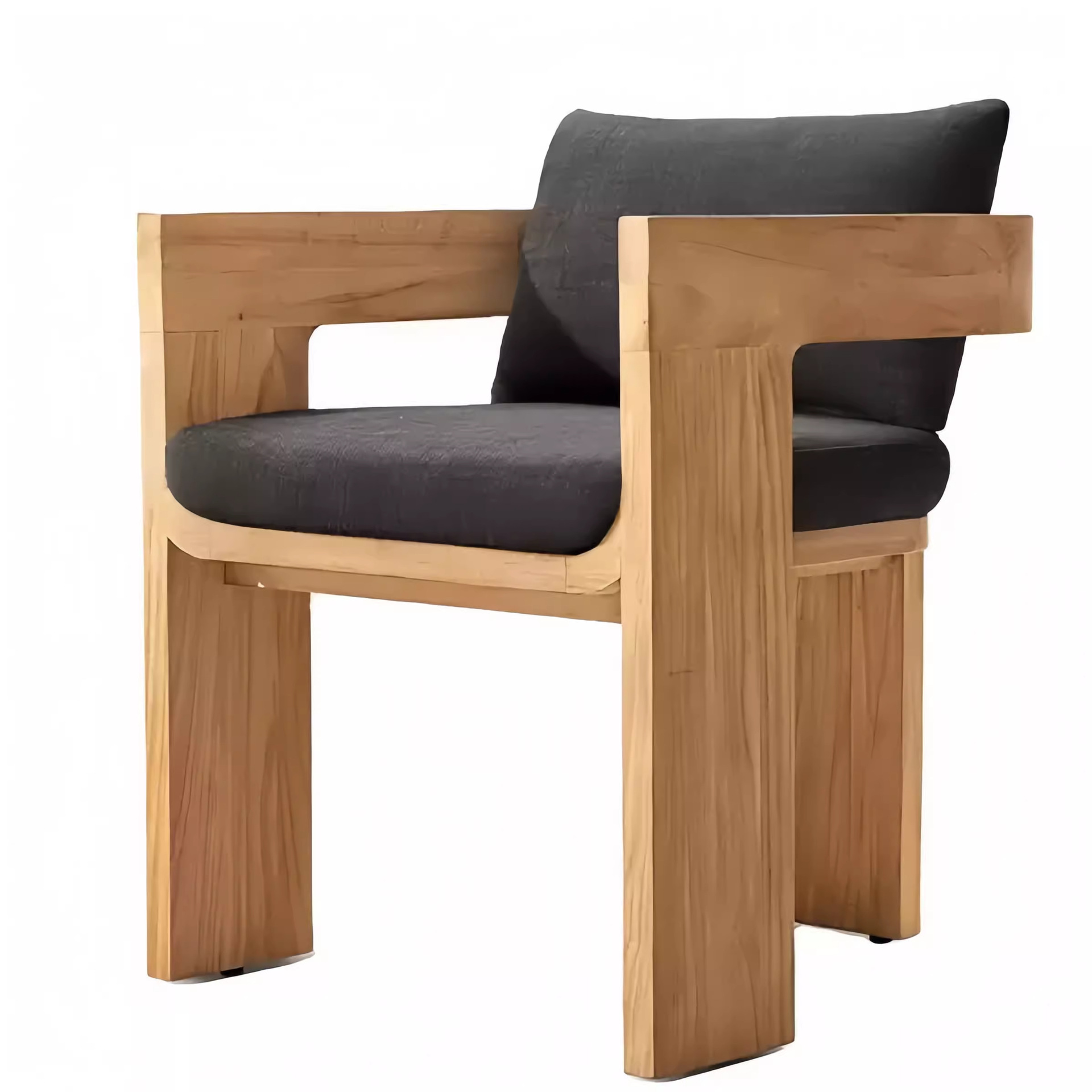 Mesa y silla de madera maciza al aire libre patio hotel impermeable al aire libre protección solar alojamiento residencial de madera mesa y silla de comedor muebles de exportación