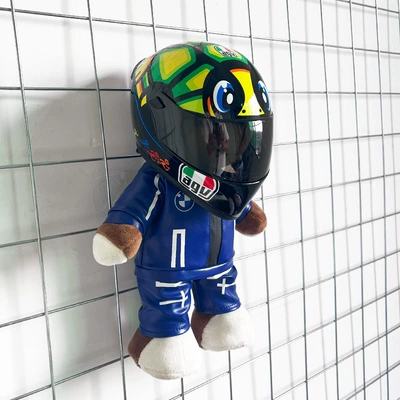 bear AGV motorcycle gift, Motosiklet dəbilqələri - height-28cm-blue-bm-blue-bearagv-turtleupgraded-tail-wing