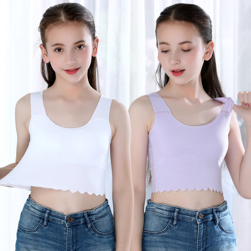 New seamless girls' vest underwear for students in puberty junior high school girls' bra for high school girls 