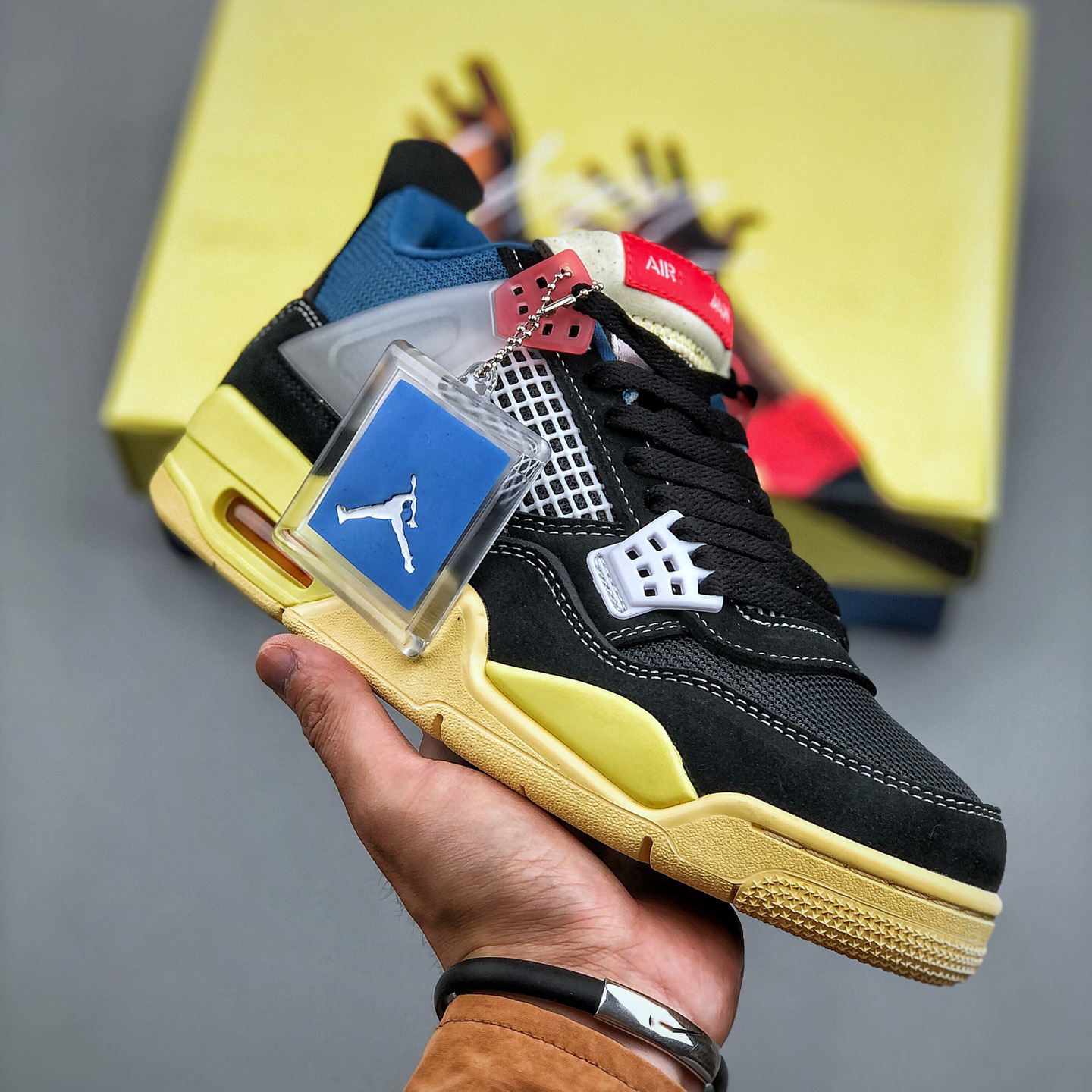 Zapatos de baloncesto puros original aj4 zapatos de baloncesto para hombres Joe4 zapatos deportivos casuales de mujer zapatos de flores azules y blancos