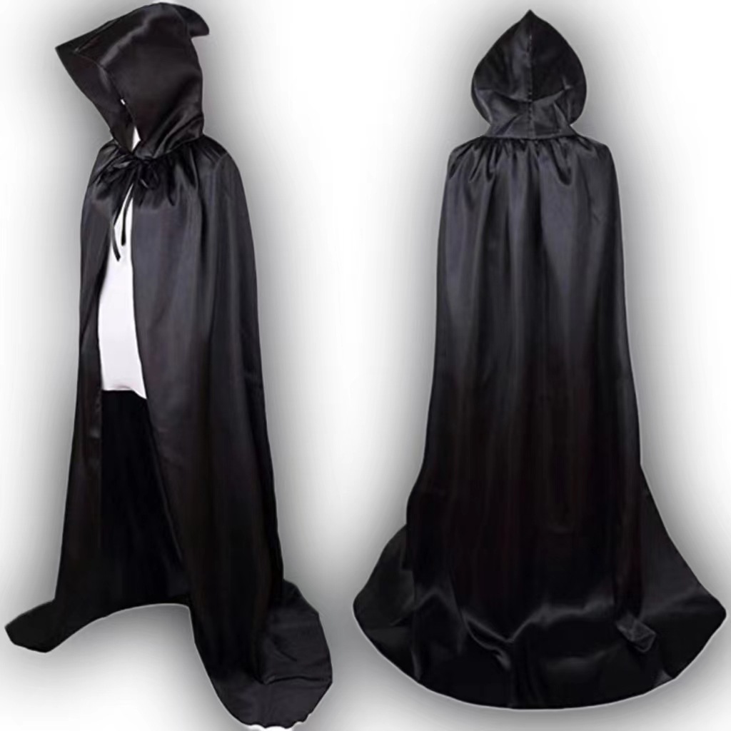 Halloween capa negro muerte capa bruja demonio traje vampiro partido niños capa Cosplay