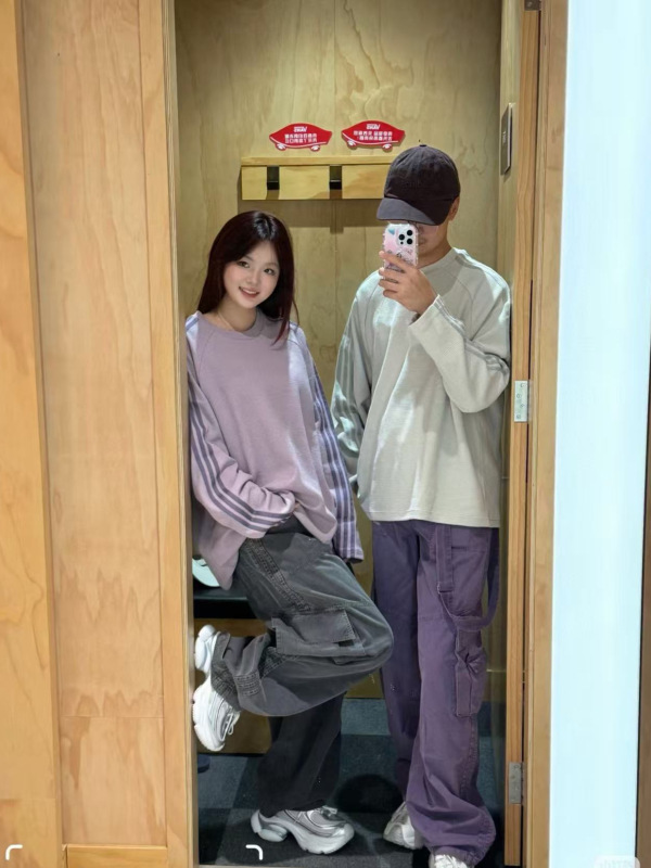 毒家联名款  三条杠刺绣温柔华夫格卫衣 男女同款|undefined