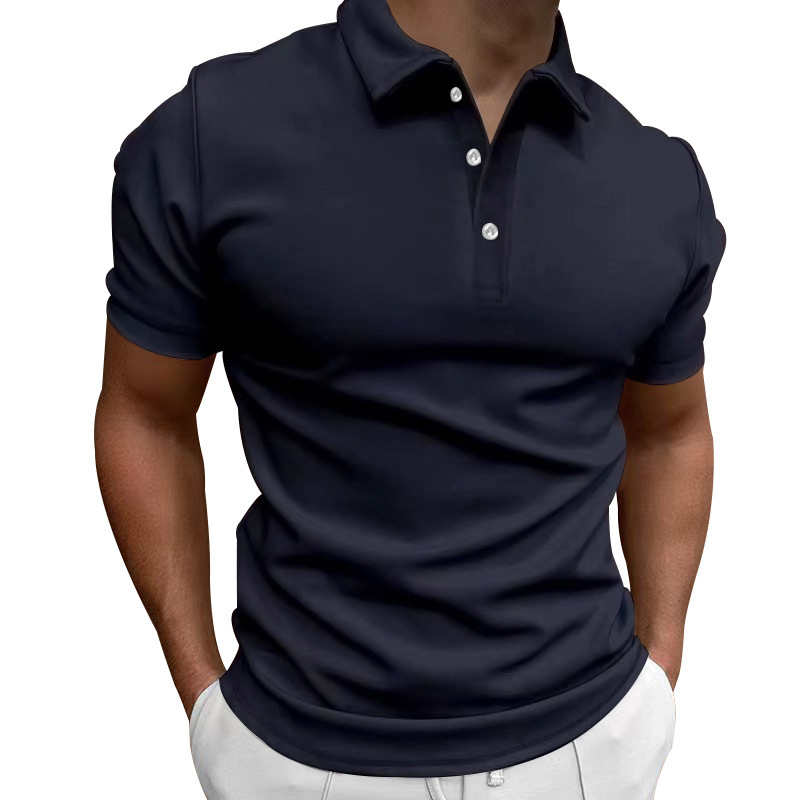 161g Weight Short Sleeve Sleeve Length Polyester Fabric Type Regular Top Length Casual Occasion Turndown Neckline Breathable Function Slim Fit Type Solid Color Pattern Summer Season Men's Gender Patchwork Design Simple Style Style Wholesale Men's Simple Style Solid Color Short Sleeve Patchwork Men's Tops 8