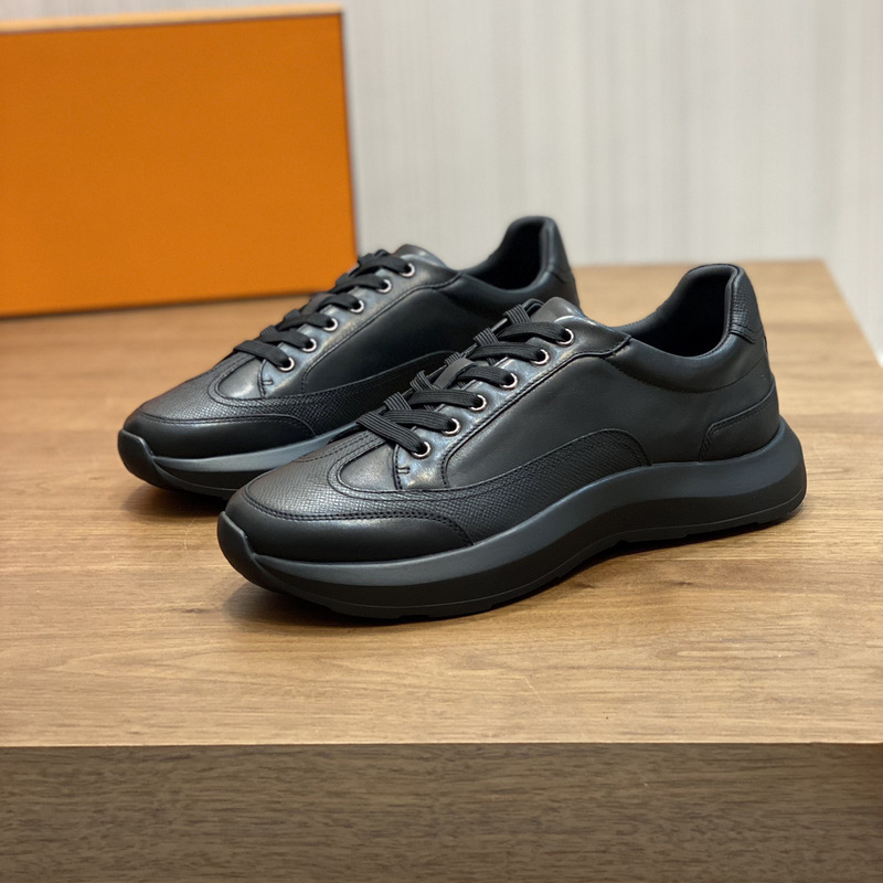 New high-top version sneaker low-key fashion comfortable calfskin stitching surface casual shoes breathable lace-up fashion shoes