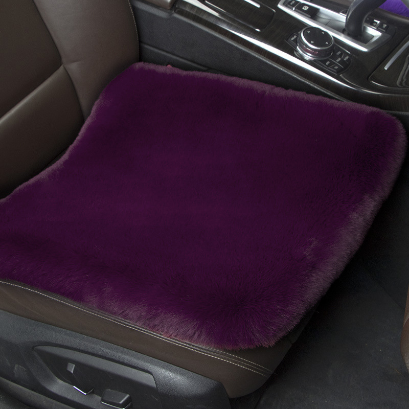 Wholesale Thickened Warm Faux Rabbit Fur Car Seat Cushion Set, Long Rectangular Three-Piece Plush Car Seat Cushion for Winter Warmth