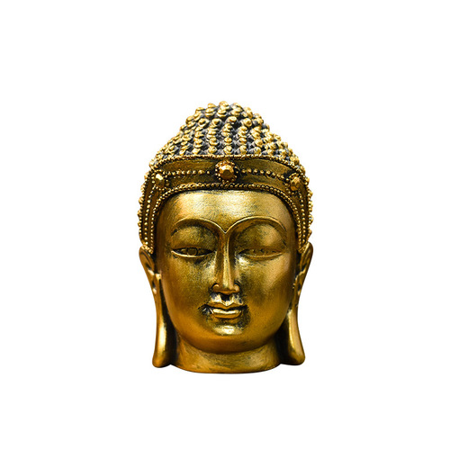 Cross-border creative Southeast Asian antique Buddha head wholesale resin crafts Amazon gifts home decoration ornaments