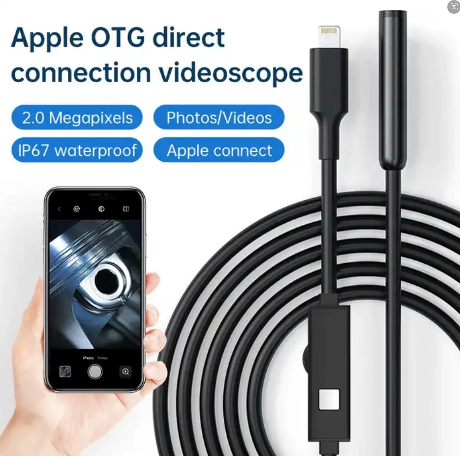 Интерфейс прямого подключения Apple интерфейс Lightning Apple мобильный телефон использует промышленный эндоскоп 5.5mm8.0mm мягкий