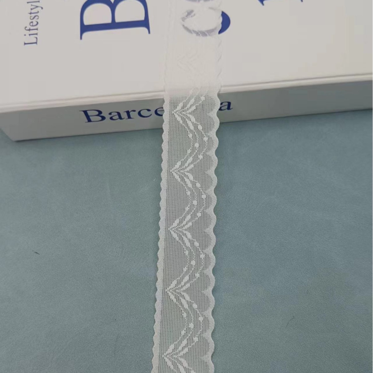 2.5cm经典款蕾丝花边 白色单边弹力蕾丝小花边 领口袖口蕾丝花边