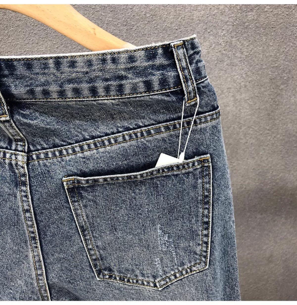 Herren Slim Fit Stretch Jeansshorts Mit Elastischem Bund_voghion.com