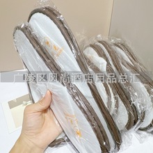 现货通货一次性拖鞋酒店宾馆民宿待客用拉毛绒布料亚麻鞋底居家用