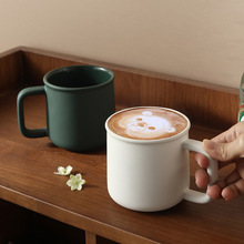 简约经典哑光陶瓷杯办公室家用水杯咖啡杯马克杯礼品杯可印刷LOGO