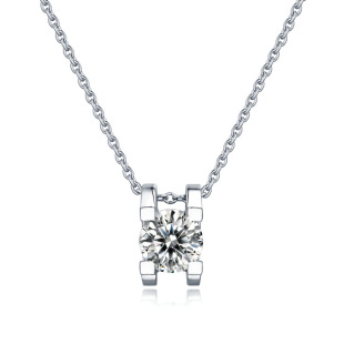Fashion Niutou Moissanite Pendant D Color 1 karat with Certificate Gift s925 Sterling Silver High-grade Necklace for Women