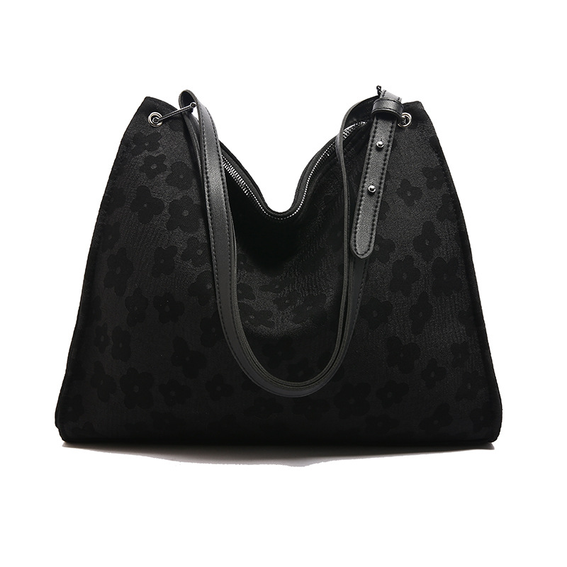 Bolsa de transporte de gran capacidad para mujeres 2024 primavera nueva bolsa de lona de hombro portátil bolso de brazo