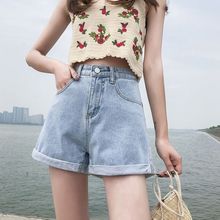 Quần short Jeans nữ thời trang, kiểu đơn giản, thời trang Hàn