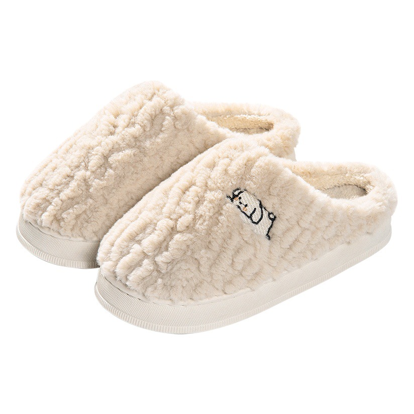 Pantuflas de algodón para mujer, modelo nuevo de otoño e invierno 2025, para uso doméstico en interiores, cálidas, posparto, antideslizantes, pantuflas de algodón para hombre, invierno.