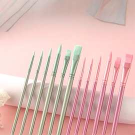 水粉笔套装丙烯颜料画笔油画笔美术生专业数字水彩笔刷排笔刷子初
