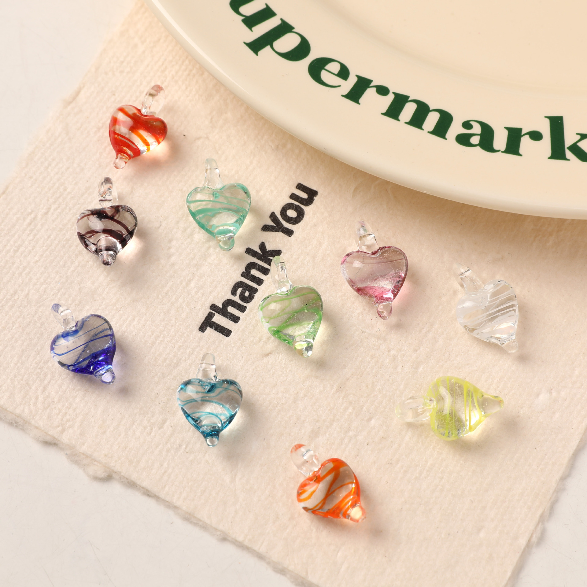 2g Weight Pendant Jewelry Making Type DIY Jewelry Accessories Classification 1 Piece Quantity glass Material Heart Shape Pattern All Seasons Season Simple Style Style 1 Piece Glass Heart Shape Pendant DIY Jewelry Accessories 5