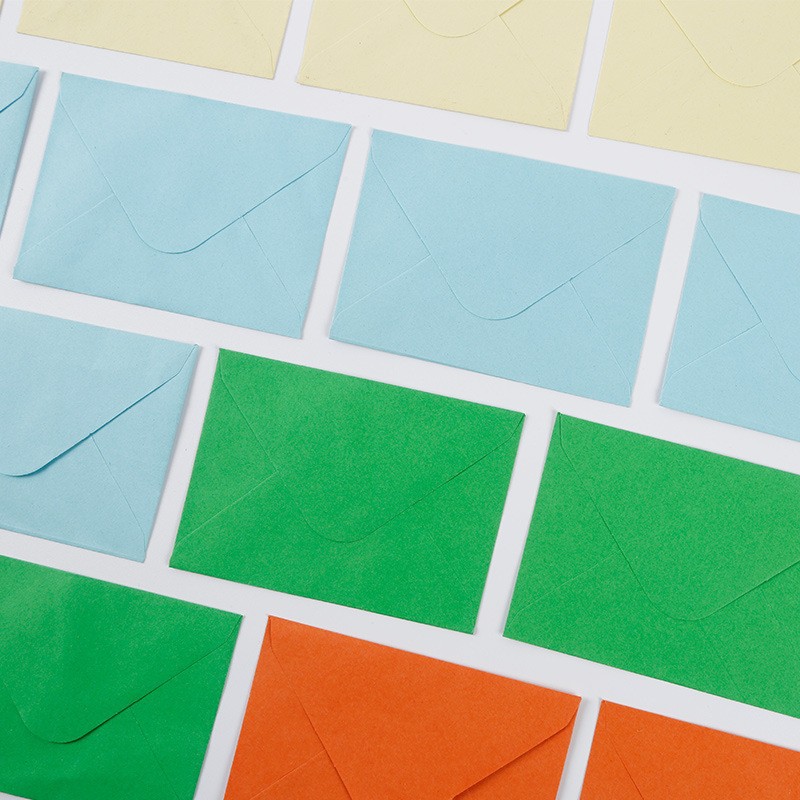 Sobres de Papel Adhesivo de Colores Estilo Occidental en Existencia, Papel Adhesivo Triangular, Papel Adhesivo Doble, Color Sólido Pequeño al por Mayor, Papel Fresco y Simple.