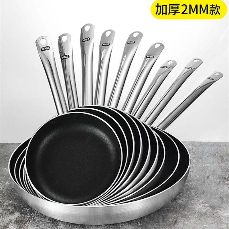 Commercial Large Thick 40cm Non-stick Pan Hotel Chef Pan Flat Pan Suitable for Gas Stove and Induction Cooker