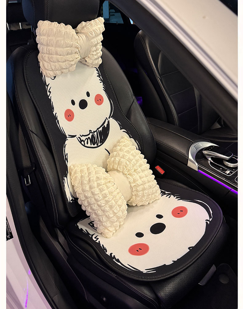 Car Seat Cushion, Universal for All Seasons, High-End, Cute Cartoon Design, Women's Car Seat Cover, Seat Cushion, Car Mat, Summer Seat Cover
