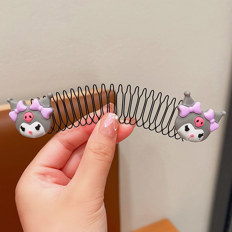 Sanrio artefacto de cabello roto para niños invisible en la parte posterior de la cabeza, el cabello de la placa de la niña, la horquilla de la niña, el peinado de cabello roto, el tocado