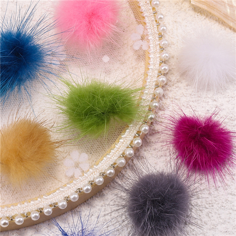 Imán desmontable Bola de Pelo uñas joyería Internet celebridad nuevo invierno visón terciopelo linda chica corazón decorativo hebilla magnética