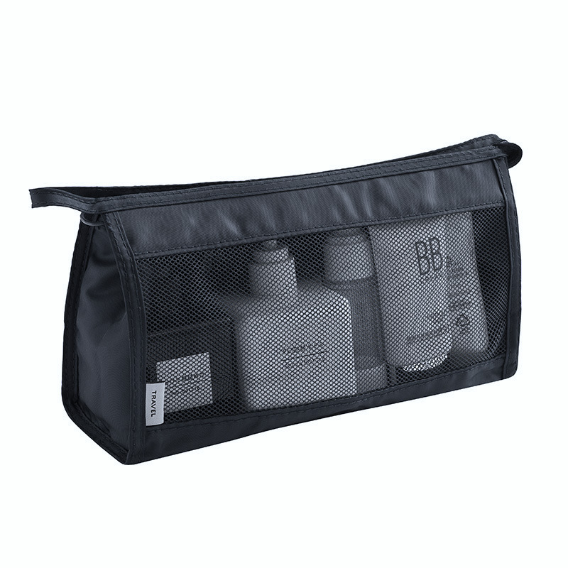 Bolsa de maquillaje de gran capacidad de viaje de negocios bolsa de lavado portátil de moda portátil a prueba de agua separación seca y húmeda gancho bolsa de almacenamiento