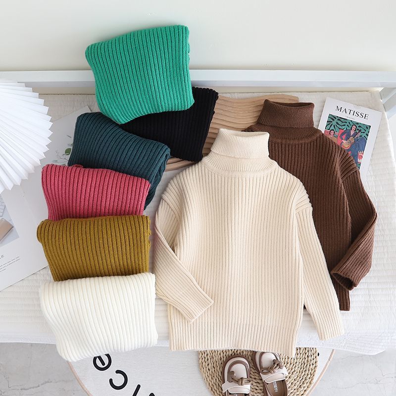 Children's base body-friendly solid color knitted sweater for boys