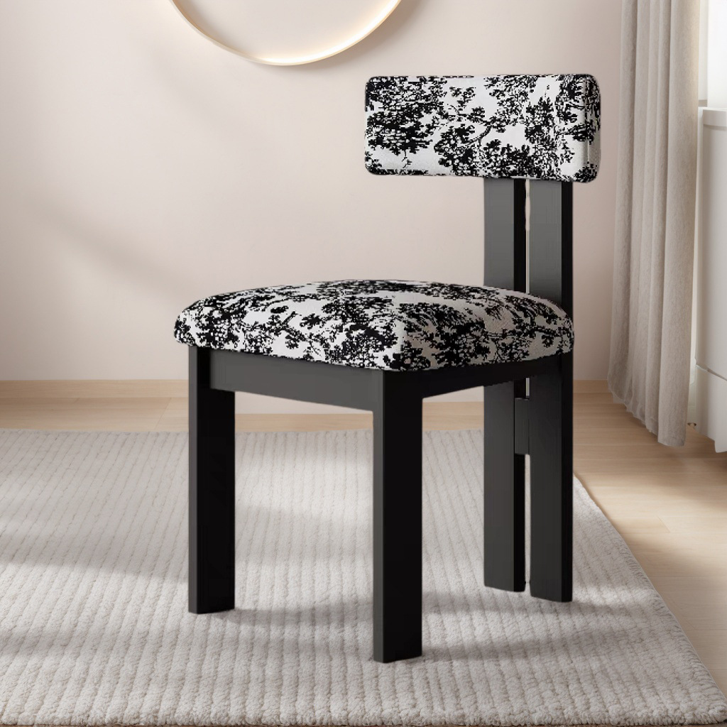 Silla de comedor medieval diseñador de casera de madera maciza silla de ocio francesa estilo nórdico retro silla de comedor simple