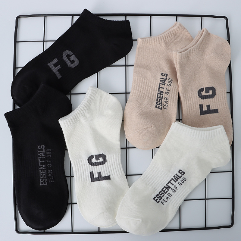 Trendy brand FG socks men's summer thin breathable comfortable invisible socks women ESS European and American Street Sports low-top boat Socks Trendy brand FG socks men's summer thin breathable comfortable invisible socks women ESS European and American Street Sports low-top boat Socks